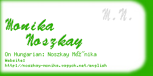 monika noszkay business card